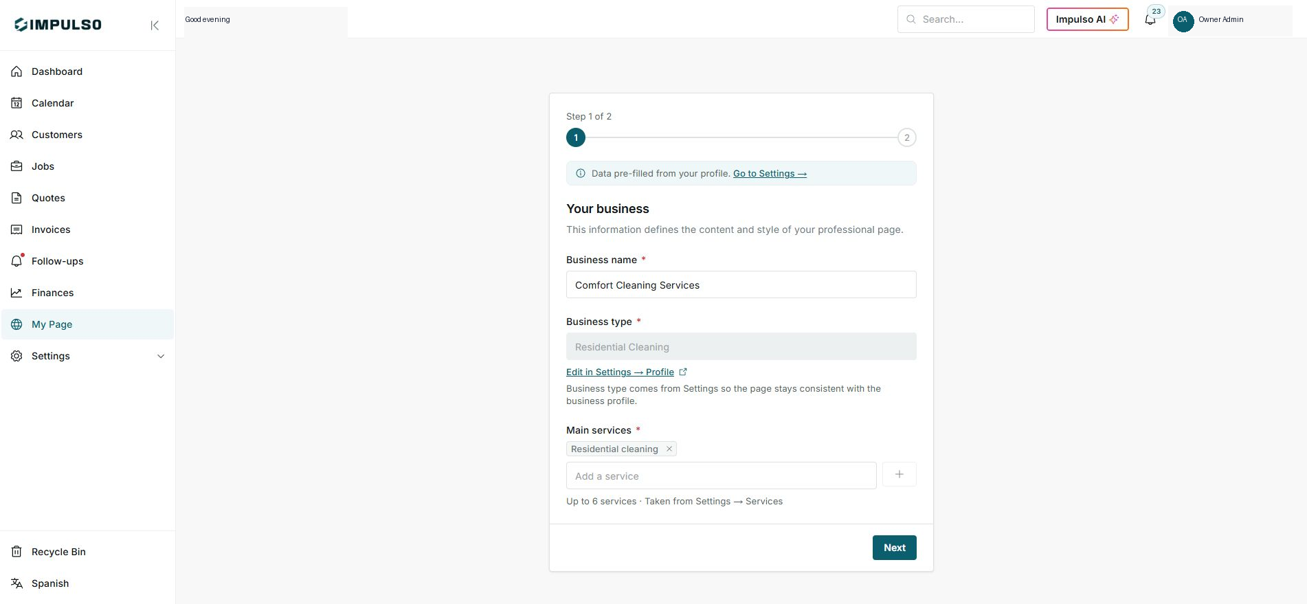 1. Review initial data
