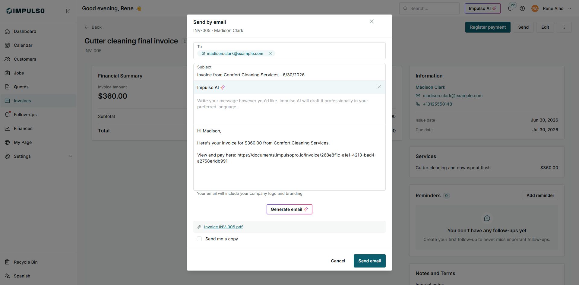 How to create and send invoices
