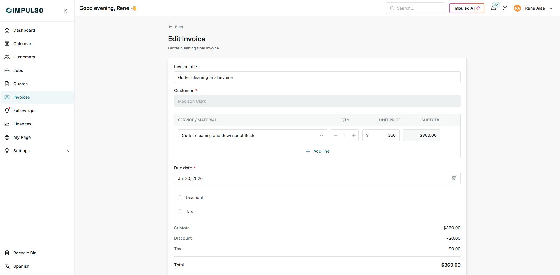 How to edit an invoice