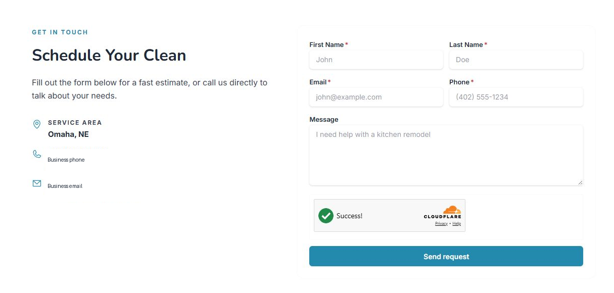 1. The customer sends a request