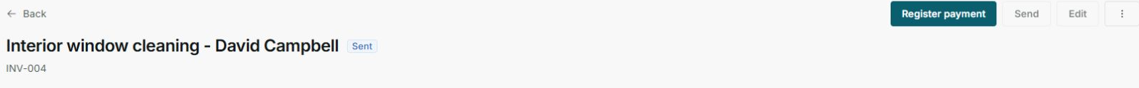 Sent invoice where Edit does not open an edit form